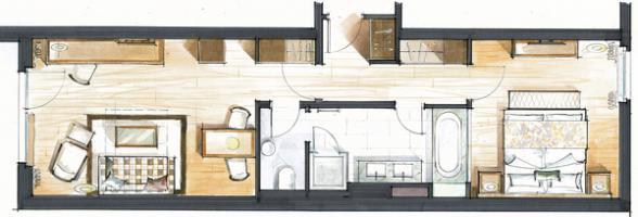 采尔马特 Le Petit Cervin酒店 外观 照片 A section of the proposed hotel
